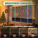 Hezbjiti Christmas Net Lights Outdoor 200 LED 6.9FT x 5.4FT Clear Wire with 8 Modes, Connectable Plug in Waterproof, Timer Memory Function for Xmas Tree Bushes Porch Lawn Windows Decor（Multicolor）