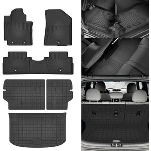 Soul Floor Mats - Car Mats for KIA Soul 2014-2019 (Not fit Hybrid), All Weather Floor Mats and Cargo Liner for Soul Accessories, Heavy Duty Rubber Mats, Car Accessories