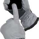 Heat Logic Thermal Winter Gloves, Touchscreen Compatible with Fleece Lining For Cold Weather, Water-Resistant Hiking Gloves (Gray, S)