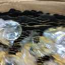 Dandat 100 Pcs Charger Plate Bulk 13'' Floral Reef Plates with Napkin Ring Plastic Dinner Charger Hollow Out Flower Napkin Holder Plastic Plate for Table Setting Wedding Party (Gold)