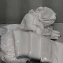 sancua 6 Pack Round Tablecloth 90 Inch White, Stain and Wrinkle Resistant Table Cloth - Washable Polyester Table Cover for Dining Tables, Buffet Parties and Camping