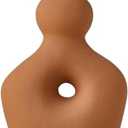 Elements Teracotta Twist Textured Stoneware Ceramic Vase, 7.48x4.41x13.39 Inch