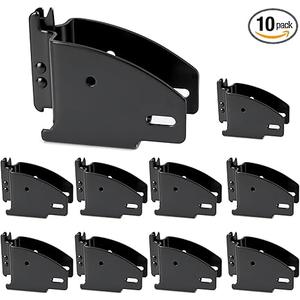 10 Packs Black E-Track Wood Beam End Socket, E Track Accessories Wood Beam Brackets Fit for 2x4 2x6 in Cargo, Truck, Trailer, Storage Lumber Bracket Tie-Down Systems, Shelf Brackets