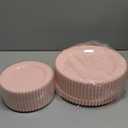 supernal 100pcs Pink Plastic Plates with Gold Beads Plates Disposable Heavy Duty Party Supplies Includes 10.25inch Dinner Plate and 7.5inch Dessert Disposable Plate for Party, Wedding, Bridal Showers