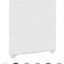 Window Blinds Cordless No Drill Cut to Size Clip On Stick On Self Adhesive Temporary Blinds Pleated Paper Blinds for Windows Doors Shades for Home Nursery Bedroom Kitchen Bathroom (24"W x 59"H, White - 1 Pack)
