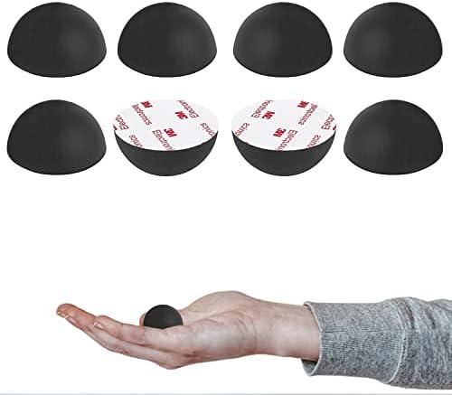 1.25" Silicone Hemisphere Bumpers Isolation Feet Rubber Non-Skid Speaker Pads with Adhesive Record Player Isolation Pads for Small Speaker Spikes,Turntable,Amplifiers, Subwoofer,Monitors,Decks 4 pcs