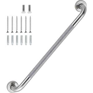36 Inch Shower Grab Bar 1.25" Dia,Brushed Nickel Anti Slip Bathroom Grab Bar, 304 Stainless Steel Knurled Handicap Grab Bars, Safety Support Handrail, Bath Shower Handle for Elderly Injury Senior