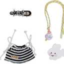 7 x Clothes for LABUBU Outfits(No Doll) 15/17cm La Bubu Doll Clothes Set with Accessaries Stylish Dress-Up Set for La Boo-Boo