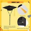 Dog Graduation Cap and Gown, Dogs Cats Graduation Holiday Halloween Costume Accessory(Black,Small)