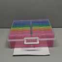 novelinks Transparent 4" x 6" Photo Organizers and Photo Storage Box with Handle, 16 Inner Photo Cases, Portable Picture Organizers & Photo Storage Containers (Multi-Colored)