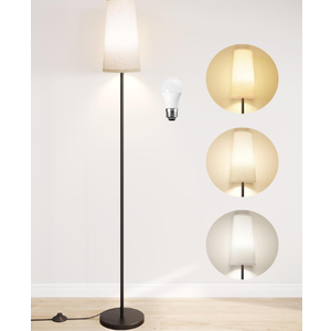 Floor Lamps for Living Room/Bedroom/Office, Standing Lamp with 9W LED Bulb, 3 Color Temperature Tall Lamp, Suitable for Modern/Boho/Farmhouse and Other Home Decor Styles