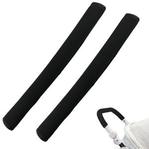 2Pack 18.7*1.37*1.37inches Stroller Handlebar Cover,Pushchair Armrest Handle Protector Cover Replacement Toddler Pram Bumper Dustproof Handle Gloves,Removable Universal Protective Case Grip Bar Covers (2PCS)