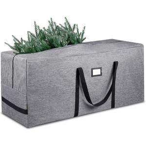 BALEINE 7.5 ft Christmas Tree Storage Bag, Heavy Duty 900D Oxford Fabric with Reinforced Handles and Dual Zippers Wide Opening, Extra Large Storage Container for Trees and Decorations (Grey)