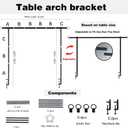 Over The Table Rod Stand with Clamps, Table Arch Stand - Adjustable 29"-42" Tall 28"-98" Length,Balloon Arch Kit,Happy Birthday,Disposable Tableware,Birthday Party Decorations For Men Women