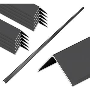 10 Pack Black Aluminum Corner Guards, 0.6 x 0.6 x 48 InchWall Corner Protector Trim, 90° Angle Metal Edge Guard for Drywall, Tile, Cabinet and Furniture Corners