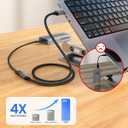 Silkland USB C Extension Cable 40Gbps, [240W Charging/8K/4K@240Hz] USB C Extender 4ft, Braided USB4 Extension Male to Female for Thunderbolt 4/USBC Hub/iPhone16/MacBook/iPad/Pixel/Dell XPS