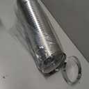 Hon&Guan 4-Inch Semi Rigid Dryer Vent Hose, 5 Feet Flexible Aluminum Duct with 2 Clamps and Aluminum Foil Tape