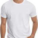 Pioneer Camp Mens Bamboo Viscose T Shirt Ultra Soft Plain T Shirts for Men Cooling Crew Neck Casual Basic Tee Shirt Undershirt (X-Large, 1-Pack-White)