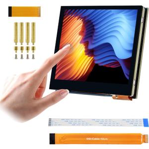 KLAYERS 3.5 Inch DSI Capacitive Touch Screen,640x480 IPS with 5-Point Touch,Compatible with Raspberry PI 5/4B/Zero and All Series Boards