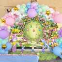 2 x Spring Easter Backdrop Easter Bunny Rabbit Spring Floral Garden Photography Background Newborn Baby Shower Party Decoration Banner Photo Supplies (7x5FT, Colorful)