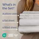 King Size 4 Piece Sheet Set - Comfy Breathable & Cooling Sheets - Hotel Luxury Bed Sheets for Women & Men - Deep Pockets, Easy-Fit, Soft and Wrinkle Free Sheets - French Grey Oeko-Tex Bed Sheet Set