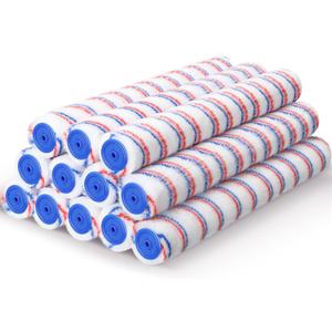 Leumoi 12 Pcs 18'' Paint Roller Covers Bulk Microfiber Refill Roller Cover with End Caps Painter Lint Free 18 Inch Paint Kit Home Repair Tools for Most Types of Surfaces(1/ 2" Nap)