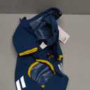 Dog Raincoat, Waterproof Dog Rain Jacket with Hood, Rain Coat with Leash Hole, Reflective Strap for Small Medium Dogs, Lightweight Puppy Clothes(Blue,S (Back Length12''))