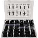 240 Piece Plastic Automotive Fastener Assortment Kit, Body Trim Rivets Push Connectors