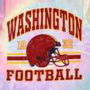 IZYJOY Women Football Shirt Vintage Game Day T-Shirt Sunday Funday Tee Tie Dye Football Season Short Sleeve Tops (Medium, Light Purple-098)