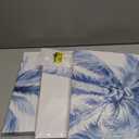 sechars 3 Piece Palm Tree Canvas Wall Art Modern Navy Blue Bathroom Decor Tropical Botanical Painting Picture Print Coastal Theme Living Room Blue Decorations