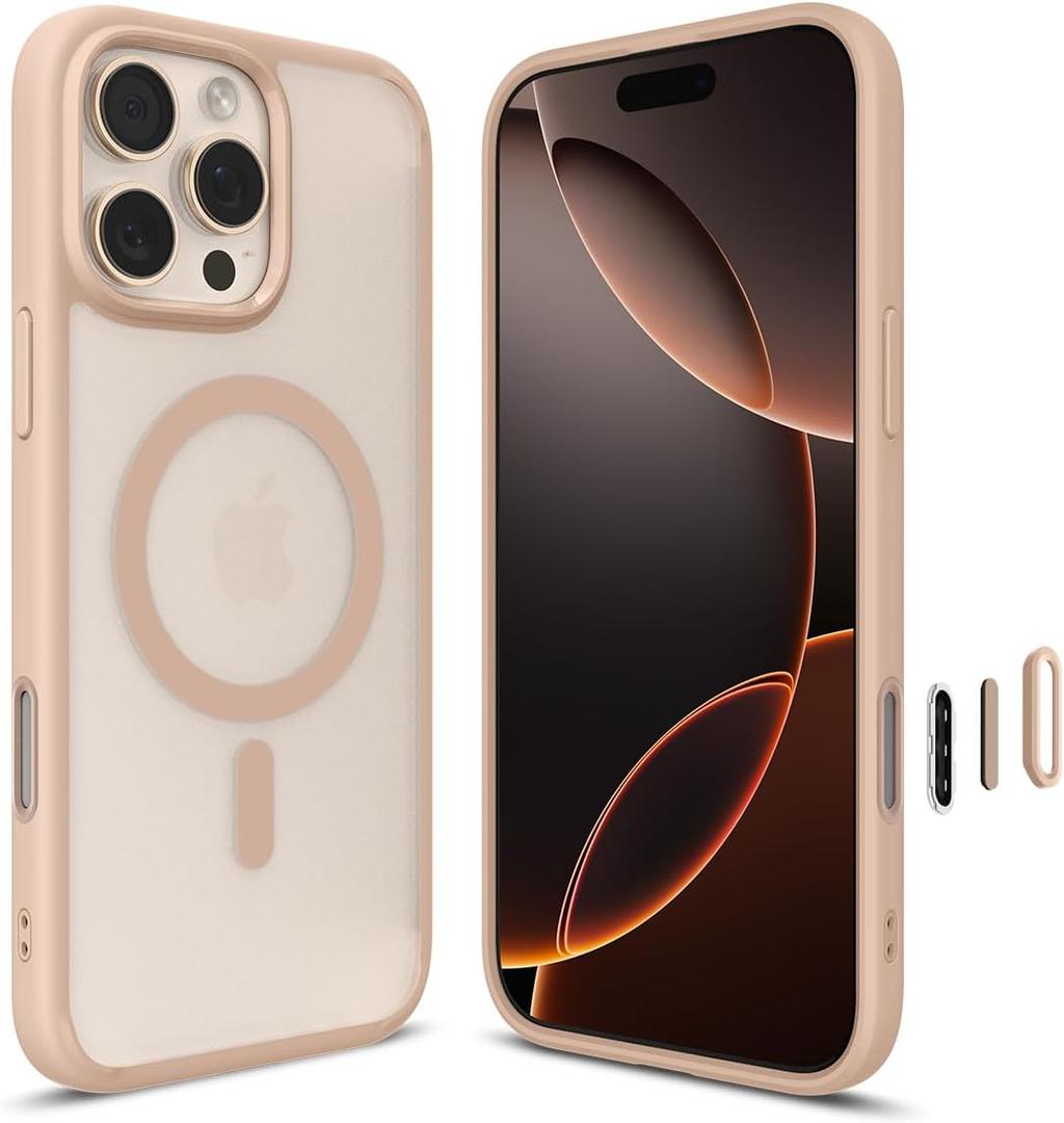 Spigen for iPhone 16 Pro Max, Ultra Hybrid T MagFit [Camera Control Button] [Compatible with Magsafe] - Frost Rose Titanium