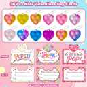 2 x 36 PCS Valentines Day Gifts Cards with Heart Pop Fidget Toys Bulk,Valentine Party Favors for Kids Mini Pop Heart Keychain,School Classroom Prizes Exchange Goodie Bag Stuffers for Toddlers Boys Girls