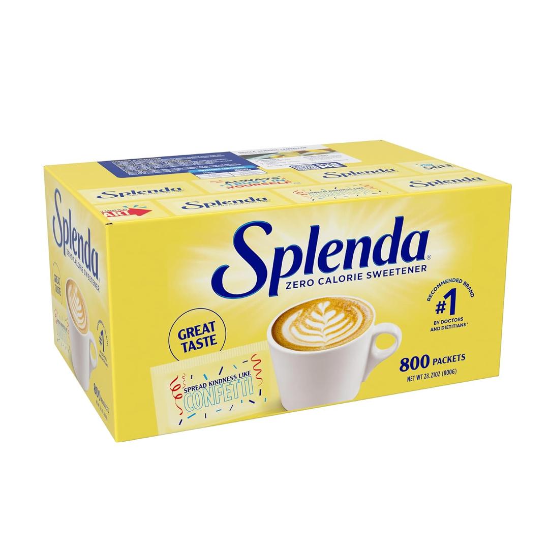SPLENDA Zero Calorie Sweetener Value Pack, 800 Count Packets (28.16 Ounce (Pack of 1))