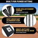 PLAYAPUT 2 in 1 Baseball & Softball Hitting Tee with Handrolled Rubber Top | Aluminum Stem,Metal Base,Height Adjustable Baseball Tee For Batting,Swing,Hitting Trainer To Improve Timing,Power & Accuracy