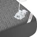 BEDLORE Waterproof Mattress Protector, King Size Mattress Pad with Deep Pocket 6"-18" Depth, Soft Noiseless Dirt-Proof Bed Mattress Cover Washable for Home, Bedroom, Hotel (Gray)