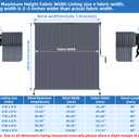 Outdoor Roller Shade 7'W x 8'H,Patio Shades Roll Up Outdoor Blind for Porch