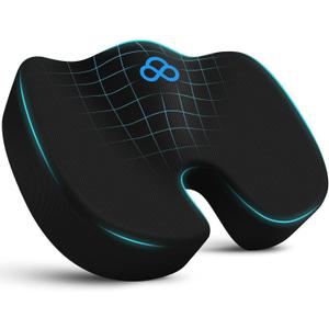 TushGuard Seat Cushion, Office Chair Cushions, Car Seat Cushion, Non-Slip Sciatica & Back Coccyx Tailbone Pain Relief Chair Pad, Memory Foam Butt Pillow for Computer Desk, Office Chair