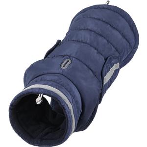 Dog Windproof Clothes Costume Large Dogs Outfit Pet Winter Vests Zippers Jackets for Outdoor Activity (Navy Blue-M)