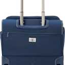 DELSEY PARIS Helium DLX Softside Luggage Under-Seater with 2 Wheels, Navy Blue, Carry on 16 Inch
