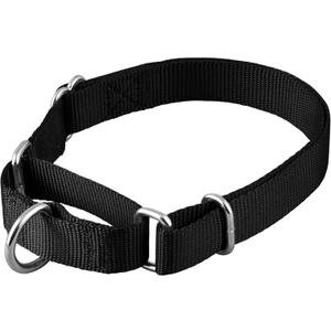 Native Pup Martingale Dog Collar, Adjustable for Small, Medium, Large pet and Puppies Accessories, Cute Colors for Male, Female, Boy, Girl, Puppy (Medium, Black)