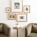 Kate and Laurel Adlynn Traditional Picture Frame Set, Set of 5, Varying Sizes, Vintage Gold, Classic Wall Frame Set Collection with Hanging Template for Gallery Wall Picture Frame Display, 5 Piece