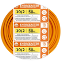 10/2 NM-B Wire, 10 Gauge 2 Conductor, 50FT Orange，With Ground, Indoor Electrical, Copper Wire, Non-Metallic Sheathed Cable