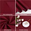 12 Pack Round Tablecloth 120 Inch - Burgundy Polyester TableCloth for Round Table, Premium Burgundy Tableclothes Washable Fabric Table Cover for Wedding Party Banquet Restaurant Reception Dining