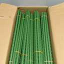 Garden Stakes 5 ft Plastic Coated Steel Tube Sturdy Metal Plant Sticks for Tomato,Cucumber,Bean,Tree,Pack of 50