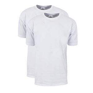 Shaka Wear Men's T Shirt – 2 Pack 7 oz Max Heavyweight Cotton Short Sleeve Crewneck Tee Top Tshirts Regular Big Size MHS01 White 7X 2pk