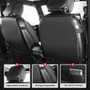 MIROZO Wrangler JK Seat Covers 4 Door,Leather Truck Seat Cover Full Set Fits for 2013-2017 Jeep Wrangler JK 4 Door,Waterproof Seat Covers Jeep Accessories (Black,Full Set)