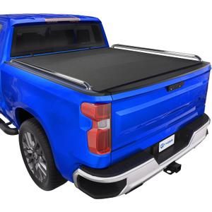 Tyger Auto T2X Low Profile Soft Roll-up in Fabric Truck Bed Tonneau Cover Compatible with 2019-2026 Chevy Silverado GMC Sierra 1500 (Not Fit 19 LD/Limited) | 5'10" (70") Bed | TG-BCXC3946