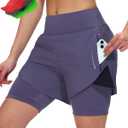 Sportneer Women Padded Bike Shorts - 4D Bicycle Cycling Shorts with 2 Zipper Pockets & 1 Inner Thigh Pocket, XL