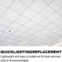 Frienda 4 Pcs Acrylic Fluorescent Light Cover for Ceiling, 23.75x23.7x0.1