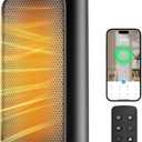 Smart Space Heater, 1500W PTC Heater with Wifi/ App/ Alexa/ Google Voice Control for Indoor Use, Heats & Cools 2 in 1 Eco Heater for Home Office Bedroom Living Room Bathroom Nursery Apartment